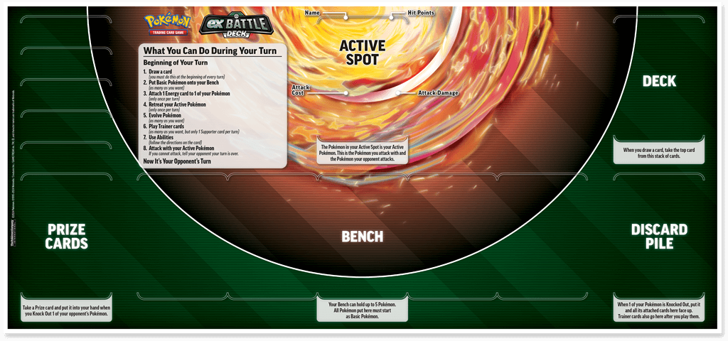 Pokémon De POK TCG May ex Battle Decks bevat: 1 set met 60 kaarten waarmee je direct aan de slag kunt 3 referentiekaarten 1 handleiding om snel te kunnen beginnen 1 single-player speelmat 1 set damage counters 1 munt 1 Deckbox 1 strategie overzicht 1 code