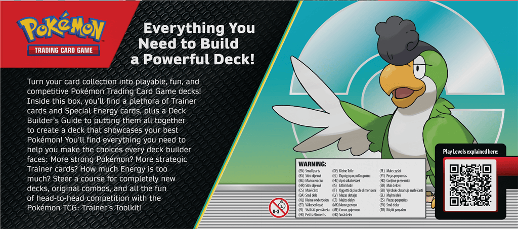 Pokémon Alles wat je nodig hebt om een krachtig deck te bouwen!Zet je verzameling om in leuke, speelbare en competitieve Pokémon Trading Card Game decks! In de Trainer's Toolkit vind je een overvloed aan Trainer kaarten en Special Energy kaarten, plus een