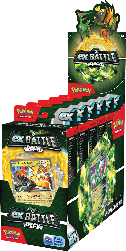 Pokémon Machtige Pokémon ex strijden voor de overwinning!Machtige Pokémon ex staan klaar om het slagveld op te stormen in de nieuwe Pokémon TCG: ex Battle Decks! Elk deck van 60 kaarten wordt geleid door een uitzonderlijke Pokémon ex en bevat alles wat je