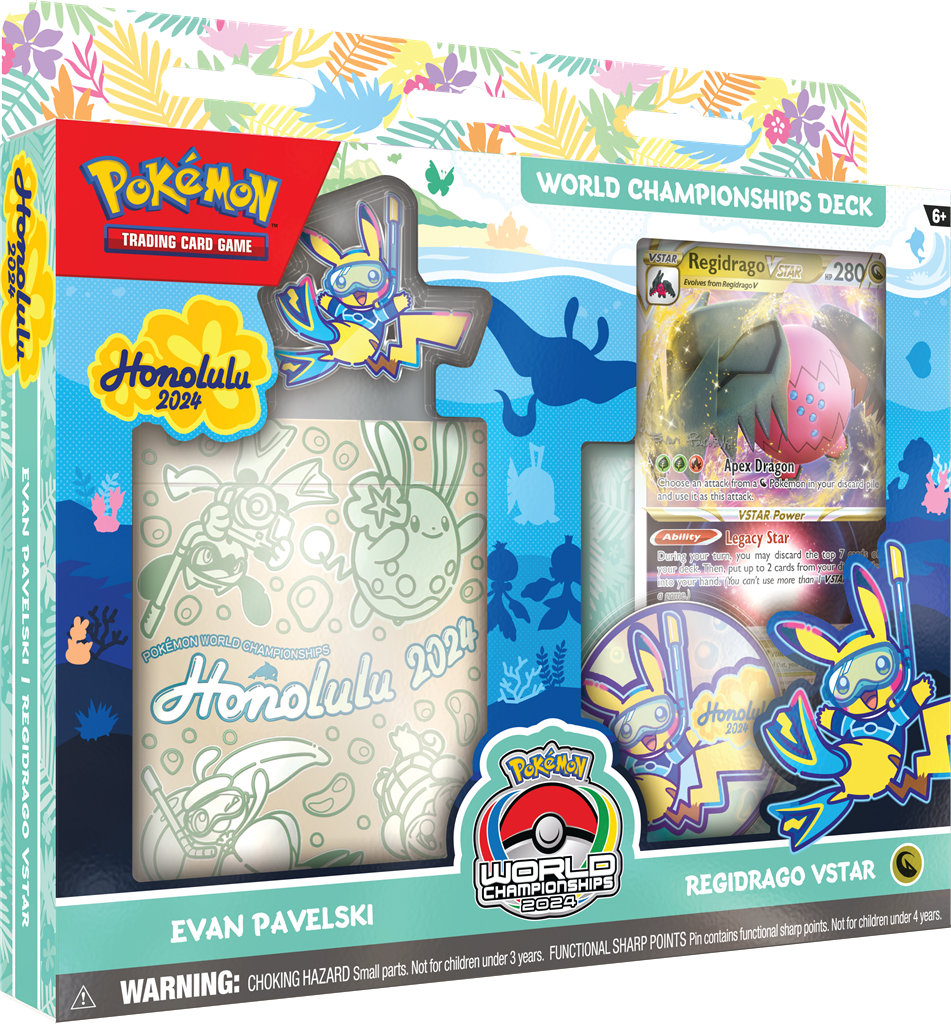 Pokémon Maak je klaar voor de strijd met de nieuwste Pokémon TCG World Champions Deck! Deze decks zijn replica's van decks die zijn gebruikt tijdens de Pokémon TCG Worlds 2024 in Hawaii. Elke Pokémon TCG World Champions Deck (WCS 2024) bevat: Deck bestaan