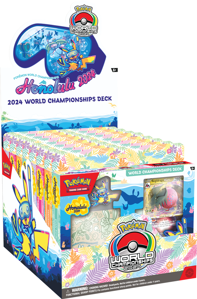 Pokémon Maak je klaar voor de strijd met de nieuwste Pokémon TCG World Champions Deck! Deze decks zijn replica's van decks die zijn gebruikt tijdens de Pokémon TCG Worlds 2024 in Hawaii. Elke Pokémon TCG World Champions Deck (WCS 2024) bevat: Deck bestaan