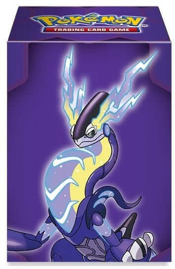 Pokémon Pokemon Deckbox - Miraidon.Holds up to 75 standard size card double-sleeved or 80 normal sleeved.Includes one themed deck dividerSelf-locking lid keeps card securely stored while also offering easy accessMade with archival-safe, rigid polypropylen