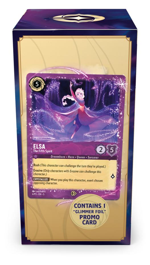 Lorcana Beleef de magie van Disney Lorcana met de exclusieve Fabled Gift Set: Elsa. Deze luxe verzamelbox is zorgvuldig samengesteld voor zowel verzamelaars als spelers, en bevat unieke items die nergens anders verkrijgbaar zijn. Inhoud van de set: 1 excl