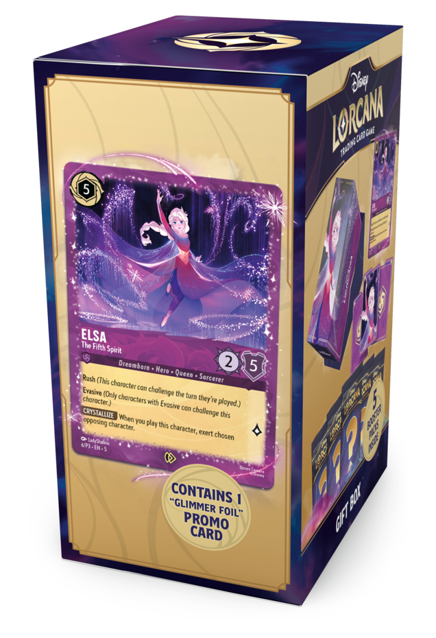 Lorcana Beleef de magie van Disney Lorcana met de exclusieve Fabled Gift Set: Elsa. Deze luxe verzamelbox is zorgvuldig samengesteld voor zowel verzamelaars als spelers, en bevat unieke items die nergens anders verkrijgbaar zijn. Inhoud van de set: 1 excl