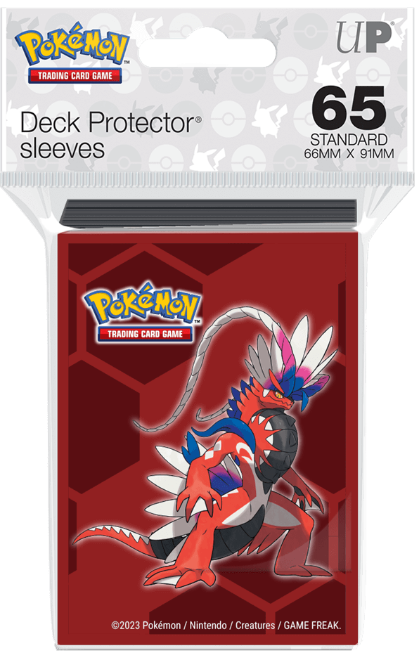 Pokémon Pokemon Sleeves - Koraidon (65 stuks)Handige sleeves om je kaarten netjes in te houden tijdens het spelen. Met art van pokémon erop.