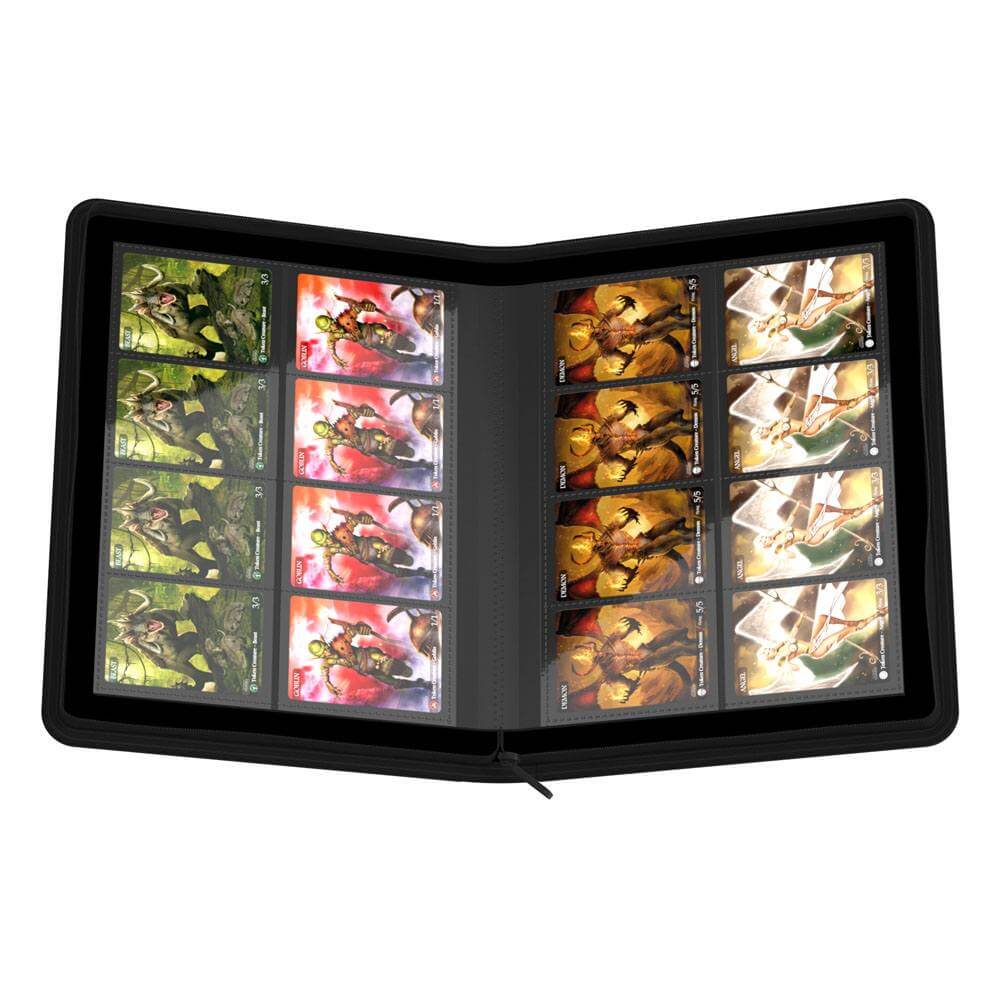 Accessoires High quality Portfolio with durable cover, innovative XenoSkin surface and 20 integrated 16-pocket-pages for all standard- and Japanese sized gaming cards. Zipper closure for extra security!- Designed for 320 double-sleeved cards*- Playset bin