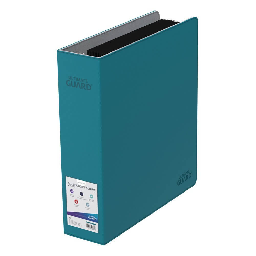 Accessoires Premium 3-ring card album with XenoSkin cover and reinforced 70 mm D-rings for standard-sized 18-pocket-pages. Designed with a clear indexing slot on the spine for easy organization (label included). ID-Label on spine Resistant XenoSkin materi