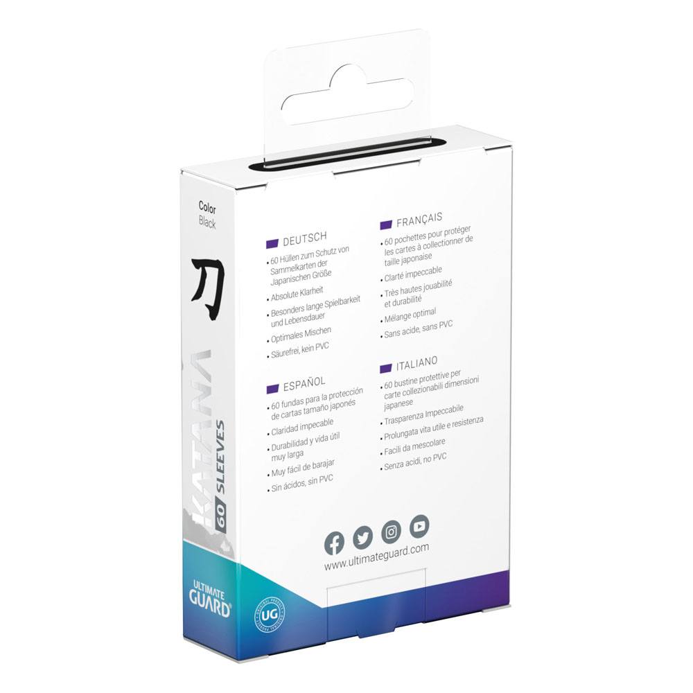 Ultimate Guard Katana Sleeves Japanese Size (60 stuks) - Zwart