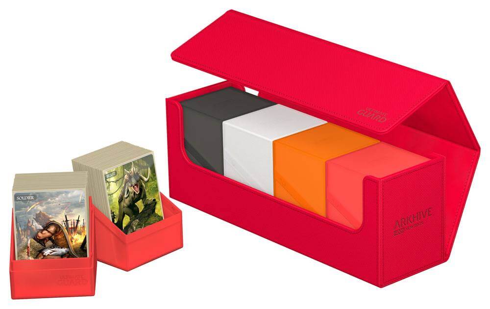 Accessoires Our Arkhive 400+ deck case has proven an excellent choice for storing and carrying large numbers of cards and/or multiple cases. Pair it with our Boulders and Deck Cases; store more than 175 Toploaders; or give your cube the home it deserves.S