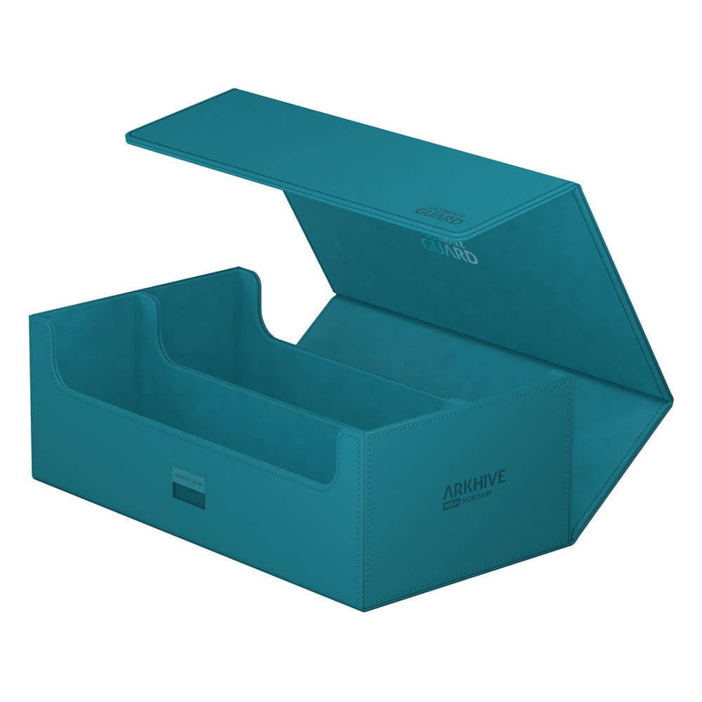 Accessoires Double your storage with our Arkhive 800+! This box offers space for more than 800 double-sleeved cards in standard size, can hold 350 Toploaders, or its two rows can simply be filled with a selection of your favorite deck boxes and cases. Its