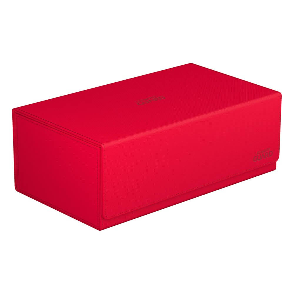 Accessoires Double your storage with our Arkhive 800+! This box offers space for more than 800 double-sleeved cards in standard size, can hold 350 Toploaders, or its two rows can simply be filled with a selection of your favorite deck boxes and cases. Its