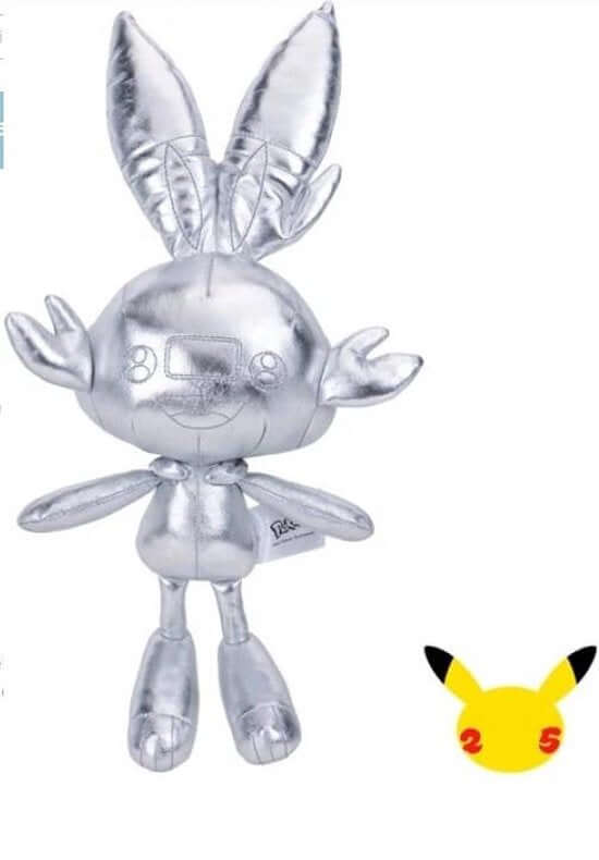 Pokémon Voor de 25ste verjaardag van Pokémon brengt Wicked Cool Toys een zilveren knuffel van Sobble uit. Dit is een echte must-have voor elke Pokémon fan. Waar wacht je nog op, Gotta Catch'em all!! Grootte: ongeveer 20cm Officieel gelicentieerd product