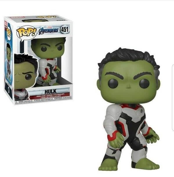 UITVERKOOP Deze leuke Marvel Endgame Hulk Pop! Figuur is ongeveer 9 cm groot en komt verpakt in een window display box.