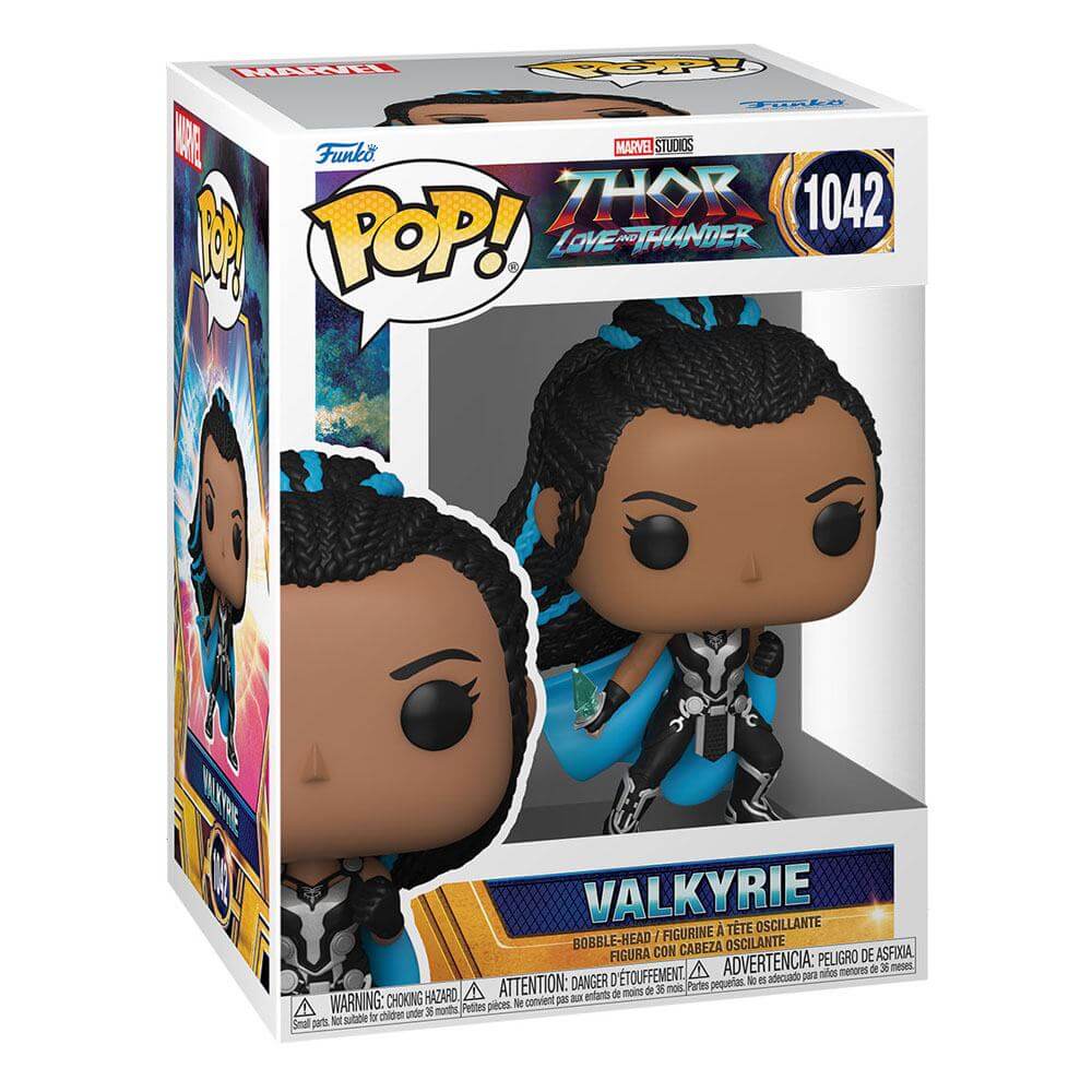 UITVERKOOP Deze leuke Marvel Valkyrie Pop! Figuur is ongeveer 9 cm groot en komt verpakt in een window display box.