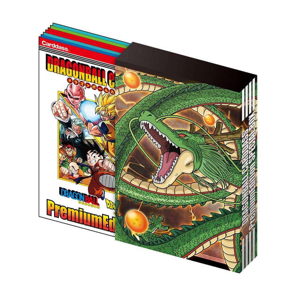 Dragon Ball The celebrated "Dragon Ball Carddass Premium Edition" cards and folders are collected in this deluxe boxed set! All seven historic "Premium Edition" sets are here!Set Contents"Premium Edition" Set x7 (7 folders with 6 cards each) (42 cards in