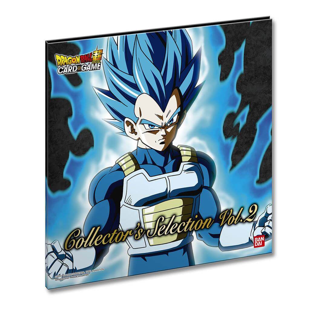 Dragon Ball A premium collector’s set of 18 fan-favorite cards Vol.2! The first ten cards were determined by players, who voted on the official website to determine the top 5 cards from both standard boosters and promos! The remaining 8 cards were hand-pi