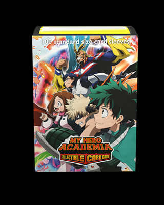 Accessoires Represent class 1-A on the gaming table and stand out with these quirky sleeves. Go beyond with these My Hero Academia sleeves! Plus ultra!Textured matte back with 'Plus Ultra Fight' artwork and clear front.JASCO license sleeves are made with
