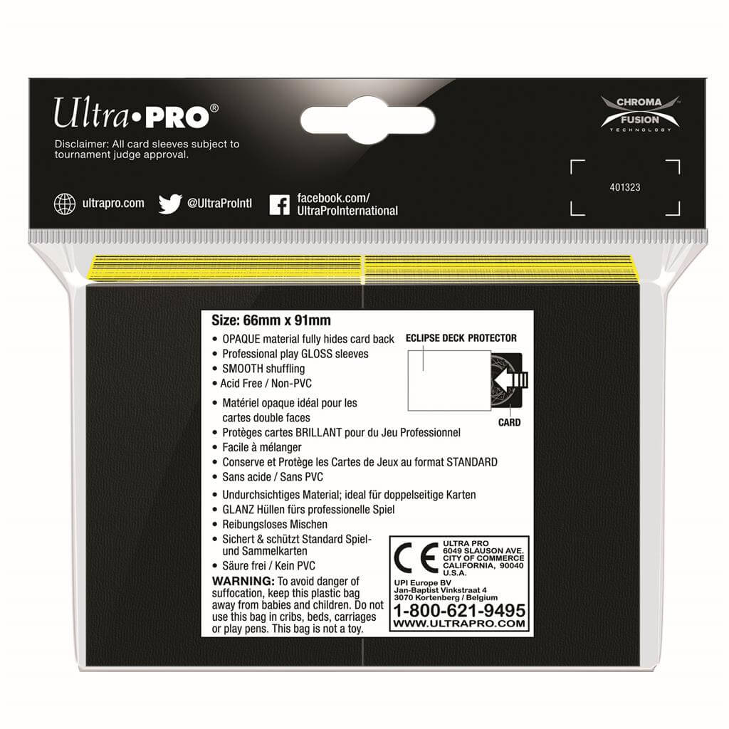 Accessoires Eclipse Deck Protector sleeves are now in 100ct packages, with three new colors! Royal Purple, Smoke Grey, & Forest Green. • New part numbers and color names to avoid ordering confusion. • Increased color and edge consistency. • All colors are