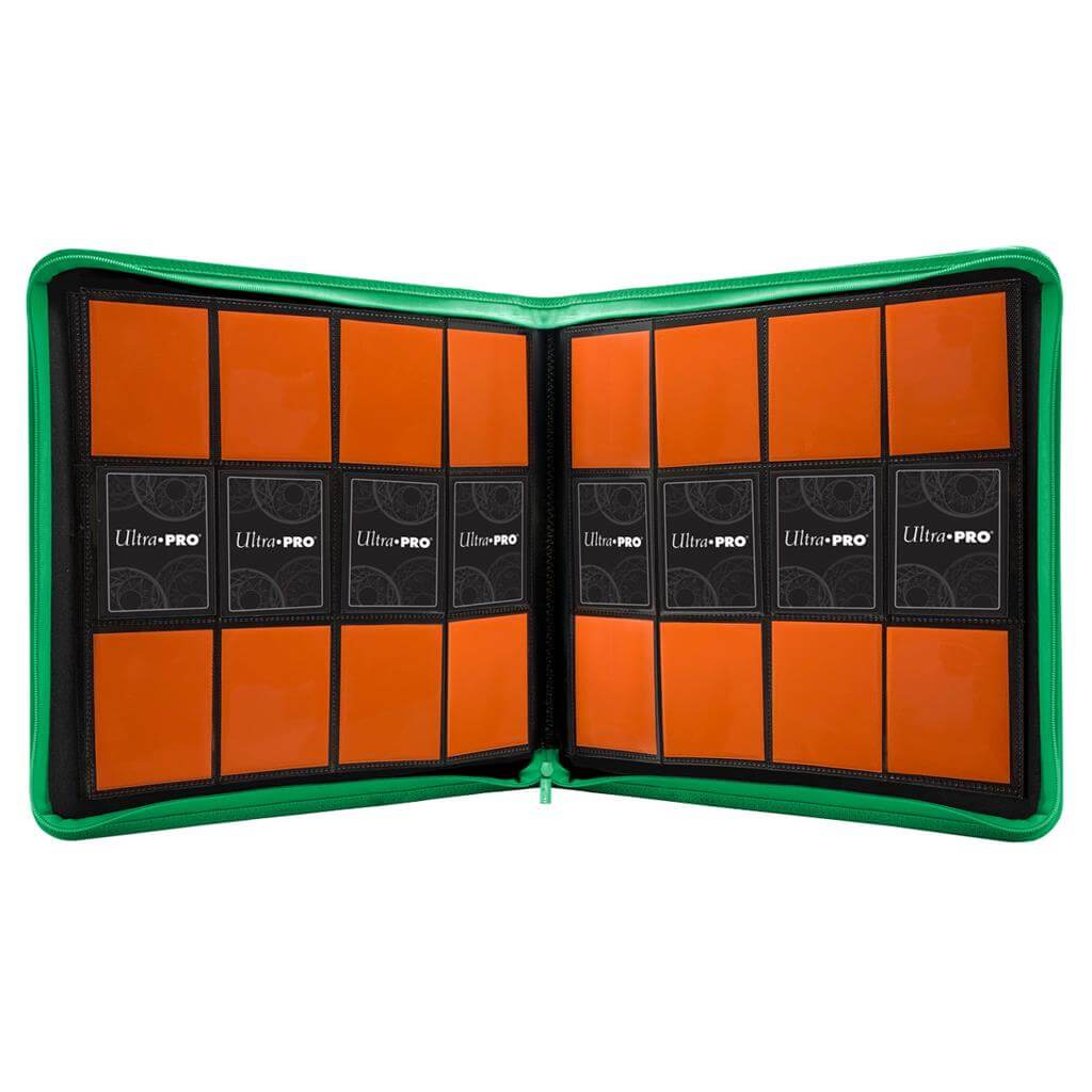 Accessoires De 12-pocket PRO-Binders met ritssluiting van Ultra PRO zijn ontworpen voor het verzamelen en ordenen van speelsets met uw favoriete ruilkaarten. Elke map is voorzien van een gewatteerde kunstleren omslag met een ritssluiting. Nadat je de map