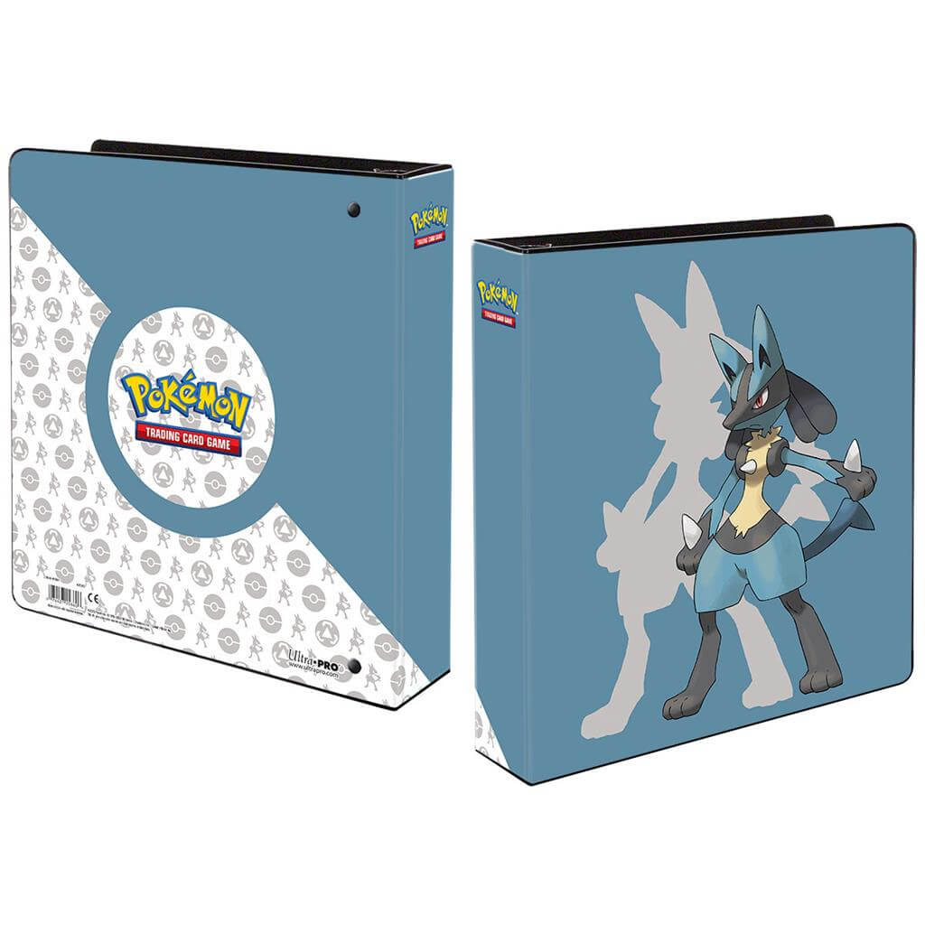 Pokémon 2" Album ringmap met artwork van Pokémon TCG: Lucario. Deze 3-rings map is geschikt voor 9-pocket pages en is voorzien van full color cover artwork.