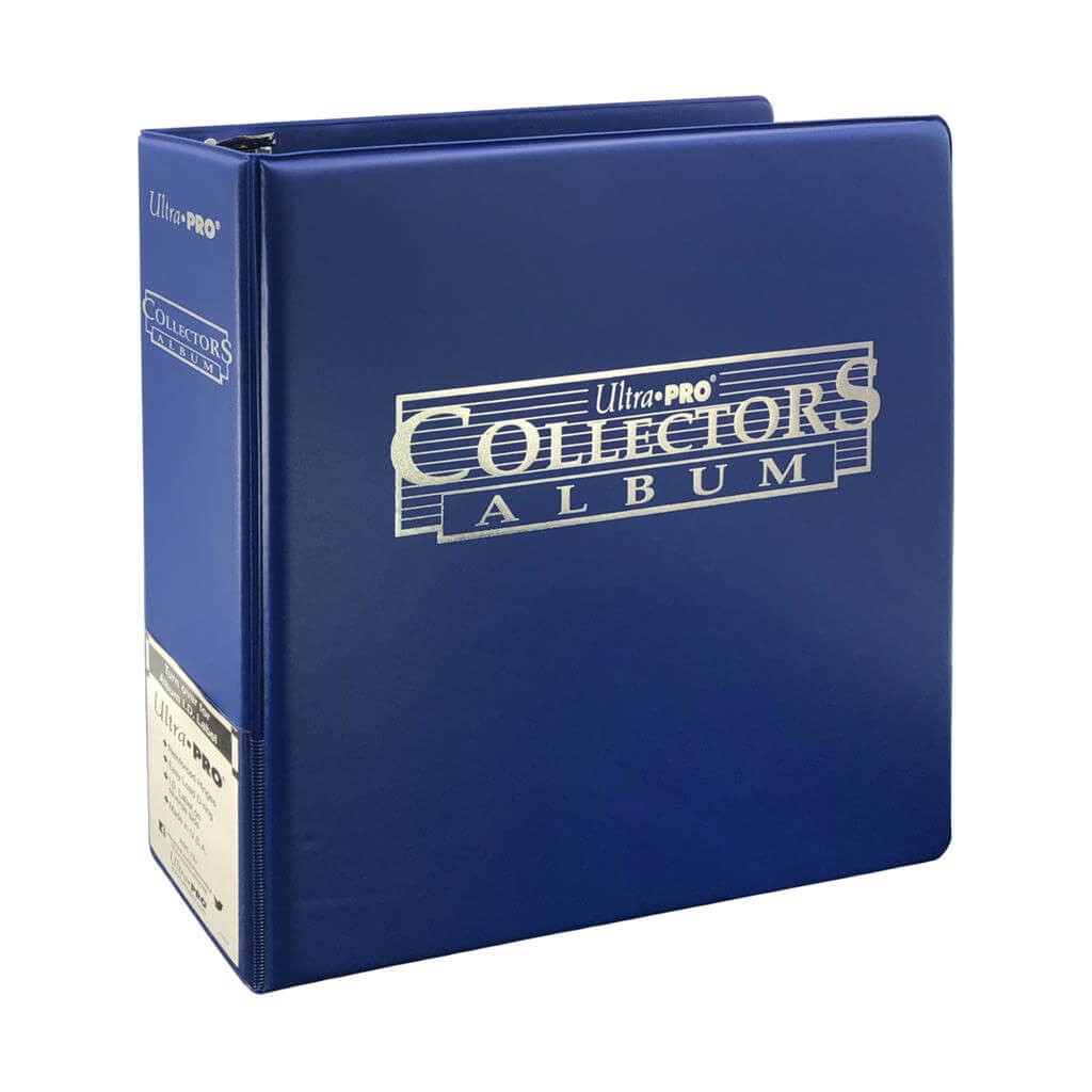 Accessoires The 3 inch Cobalt Collectors Album for standard size pages features the collectors themed hot stamp foil on a cobalt blue cover. Each album is equipped with three reinforced 3" D-rings and boosters for easy opening and loading. Collectors Albu