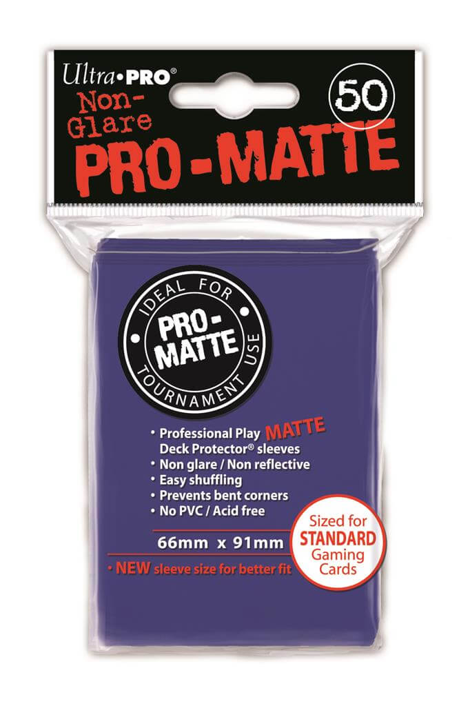 Accessoires Blauwe Deck Protectors Pro-Matte Non-Glare voor standaard kaarten (66x91 mm). Een pakje bevat 50 deck protectors.