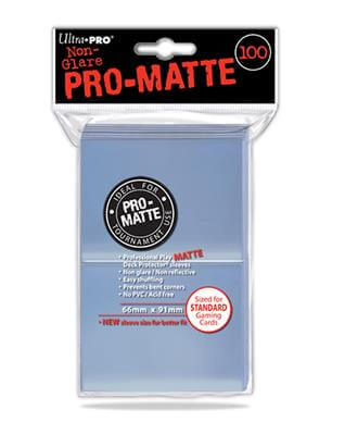 Accessoires Clear Deck Protectors with Ultra PRO's hologram quality seal. Front Clear side uses non-glare matte material for softer feel and smoother shuffle. Stores and protects standard sized cards. 100-count pack. All Ultra PRO Deck Protectors are arch