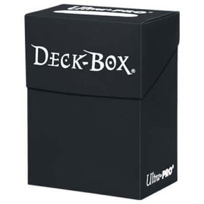 Accessoires Zwarte deckbox voor het veilig bewaren en vervoeren van je speelkaarten.