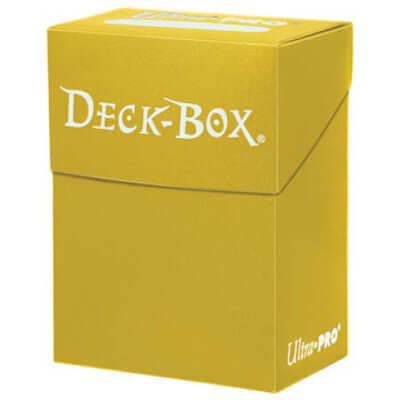 Accessoires Gele deckbox solid voor het veilig bewaren en vervoeren van je speelkaarten.