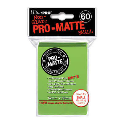Accessoires Lime-Groene Deck Protectors Pro-Matte Non-Glare voor smalle kaarten (62x89 mm). Een pakje bevat 60 deck protectors.
