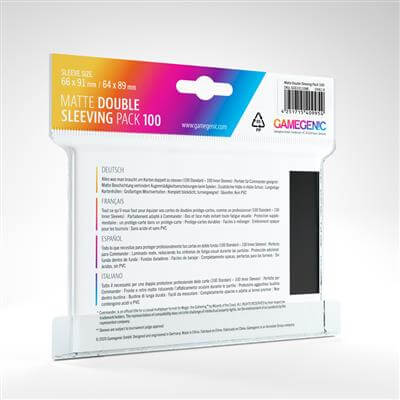 Accessoires Elke Pack bevat 100 Matte Zwarte Sleeves en 100 Inner Sleeves. Geschikt voor 100 kaarten.
