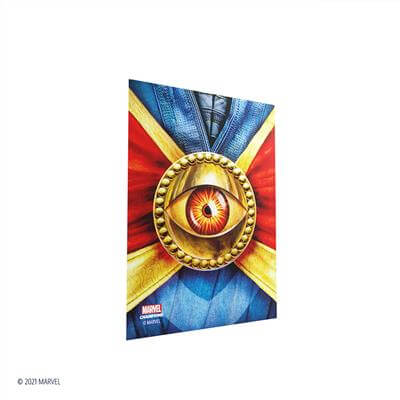 Accessoires SLEEVES Marvel Champions met Doctor Strange. Een pakje bevat 50+1 sleeves. Afmetingen zijn 66 x 91 mm.