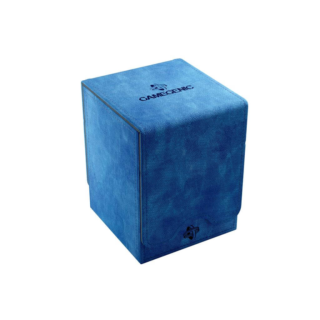 Accessoires Deze blauwe, aanpasbare Squire deckbox is geschikt voor een deck van 100 kaarten met dubbele sleeves.