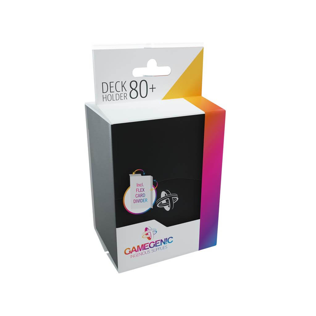 Accessoires Zwarte, casual deckbox die geschikt is voor het beschermen en opbergen van maximaal 80 kaarten met dubbele sleeves.