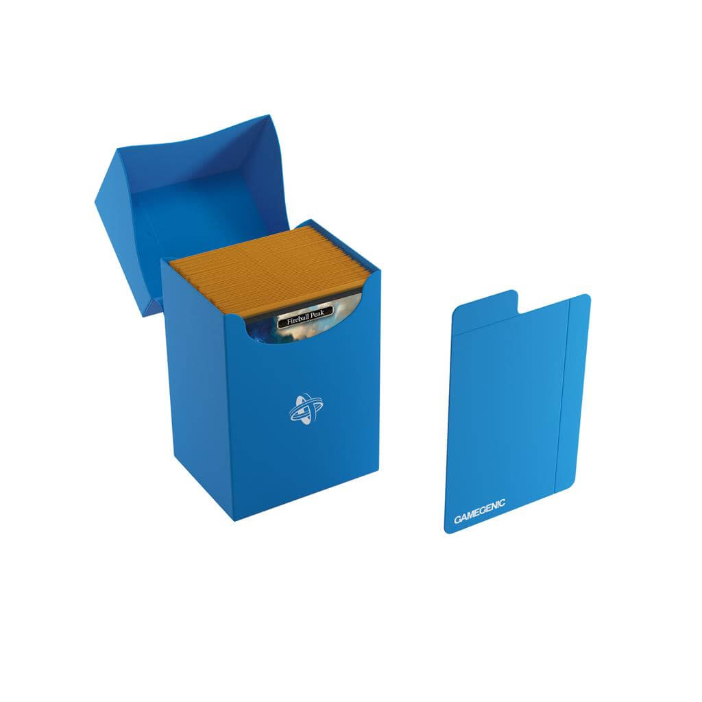 Accessoires Blauwe, casual deckbox die geschikt is voor het beschermen en opbergen van maximaal 80 kaarten met dubbele sleeves.