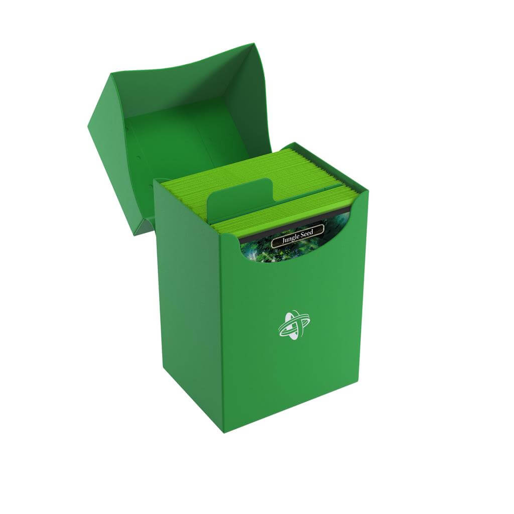 Accessoires Groene, casual deckbox die geschikt is voor het beschermen en opbergen van maximaal 80 kaarten met dubbele sleeves.