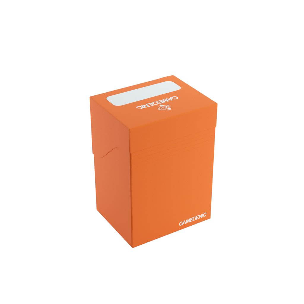 Accessoires Oranje, casual deckbox die geschikt is voor het beschermen en opbergen van maximaal 80 kaarten met dubbele sleeves.