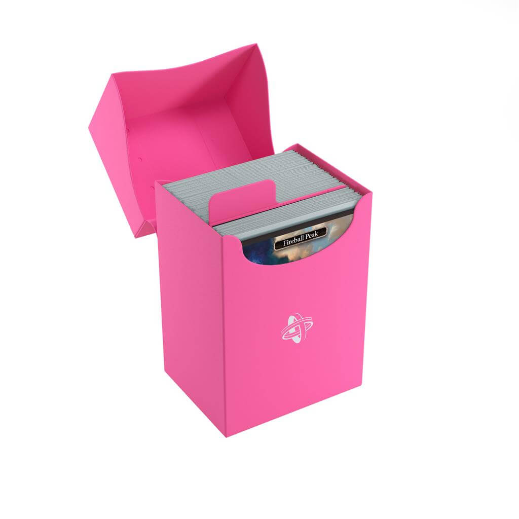 Accessoires Roze, casual deckbox die geschikt is voor het beschermen en opbergen van maximaal 80 kaarten met dubbele sleeves.