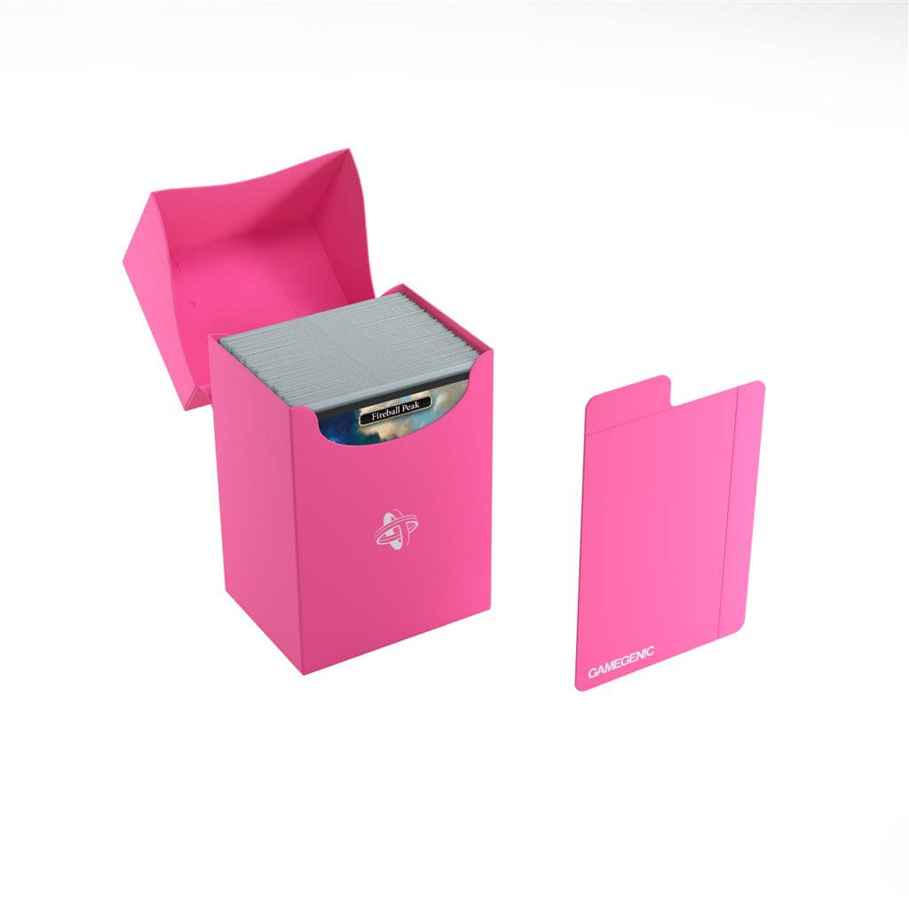 Accessoires Roze, casual deckbox die geschikt is voor het beschermen en opbergen van maximaal 80 kaarten met dubbele sleeves.