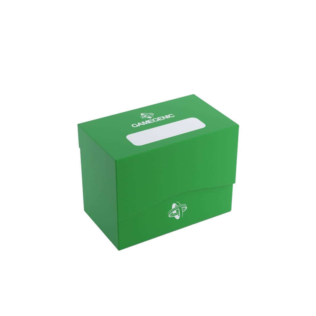 Accessoires Groene, casual sideloading deckbox die geschikt is voor het beschermen en opbergen van maximaal 80 kaarten met dubbele sleeves.