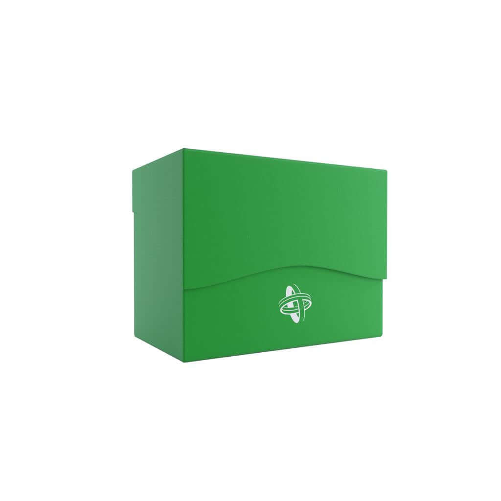 Accessoires Groene, casual sideloading deckbox die geschikt is voor het beschermen en opbergen van maximaal 80 kaarten met dubbele sleeves.