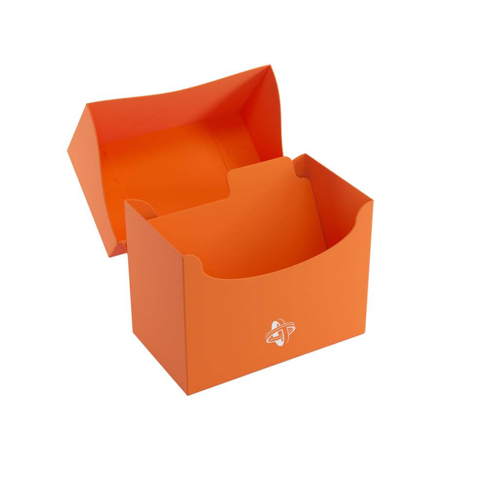 Accessoires Oranje, casual sideloading deckbox die geschikt is voor het beschermen en opbergen van maximaal 80 kaarten met dubbele sleeves.
