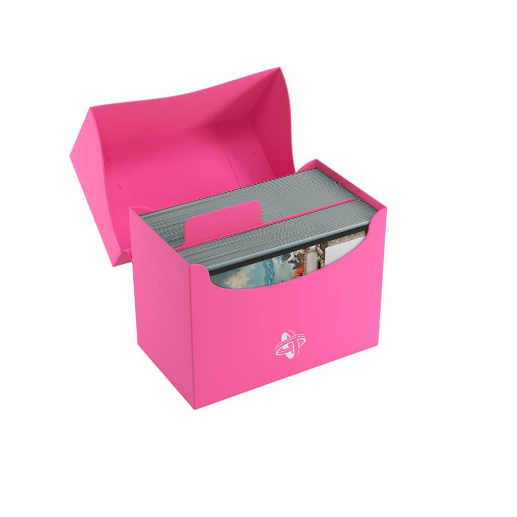 Accessoires Roze, casual sideloading deckbox die geschikt is voor het beschermen en opbergen van maximaal 80 kaarten met dubbele sleeves.