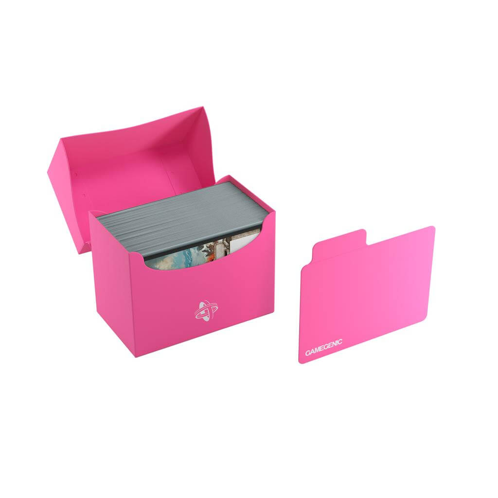 Accessoires Roze, casual sideloading deckbox die geschikt is voor het beschermen en opbergen van maximaal 80 kaarten met dubbele sleeves.