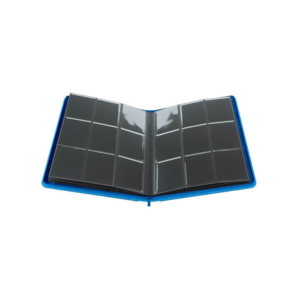 Accessoires Dit blauwe Zip-Up album is met een rits te openen en sluiten en is voorzien van 20 sideloading 18-Pocket pagina's voor een totale capaciteit van 360 kaarten (zelfs met dubbele sleeves).