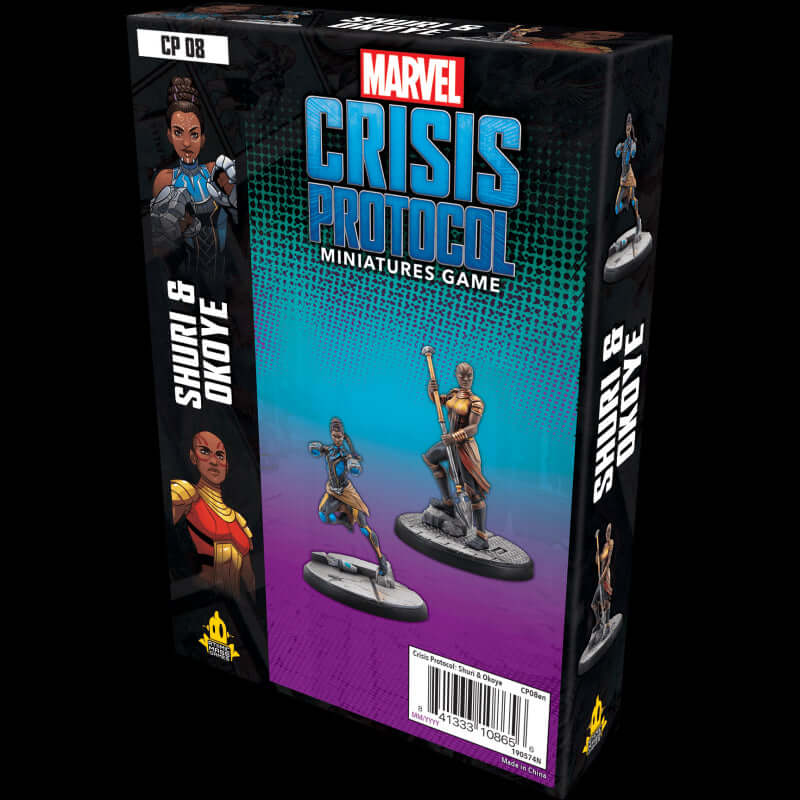 UITVERKOOP Marvel: Crisis Protocol – Shuri and Okoye allows you to add two new characters to the Marvel: Crisis Protocol miniatures game. Shuri – sister to T’Challa, the Black Panther – has proven herself a hero through her innate genius and fierce dedica