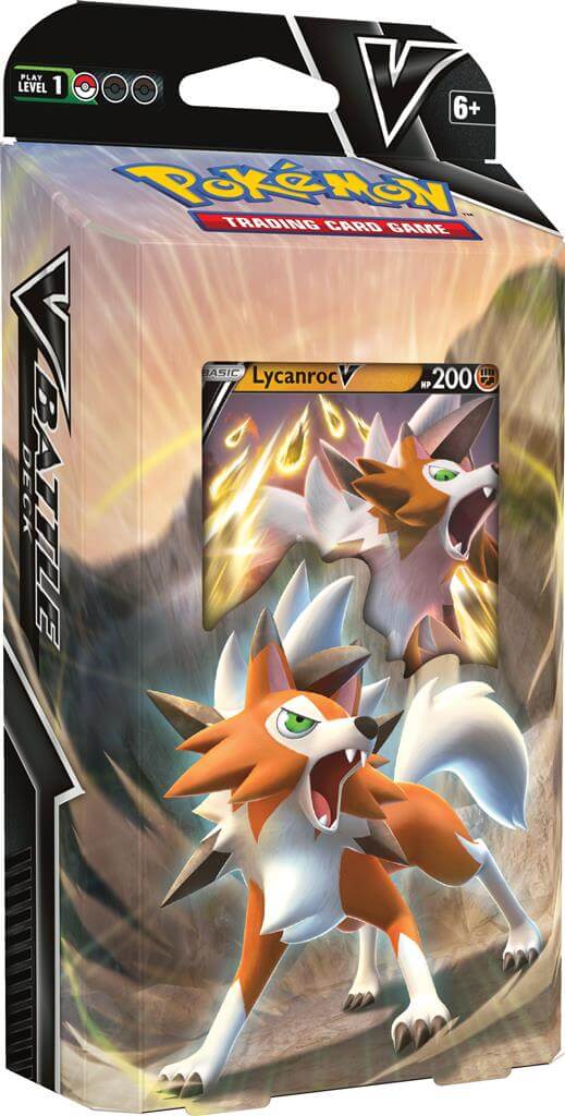 Pokémon Ontketen de krachten van de schemering en de nacht met een deck met Lycanroc V of Corviknight V! Lycanroc V leidt een krachtig team Fighting types, en Corviknight V biedt de verpletterende kracht van Metal types, zodat je beurt na beurt grote aanv
