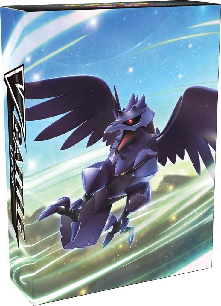 Pokémon Ontketen de krachten van de schemering en de nacht met een deck met Lycanroc V of Corviknight V! Lycanroc V leidt een krachtig team Fighting types, en Corviknight V biedt de verpletterende kracht van Metal types, zodat je beurt na beurt grote aanv