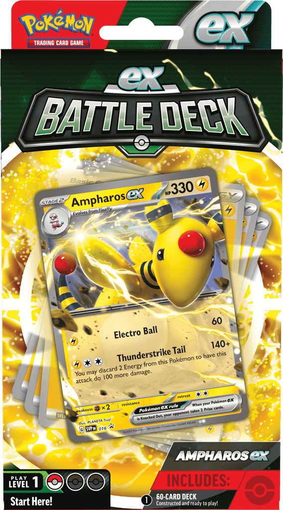 Pokémon Mighty Pokémon ex Battle for Victory!Powerful Pokémon ex are ready to charge onto the battlefield in the new Pokémon TCG: ex Battle Decks! Each 60-card deck is led by an exceptionalPokémon ex and includes everything you need to play right away. Le