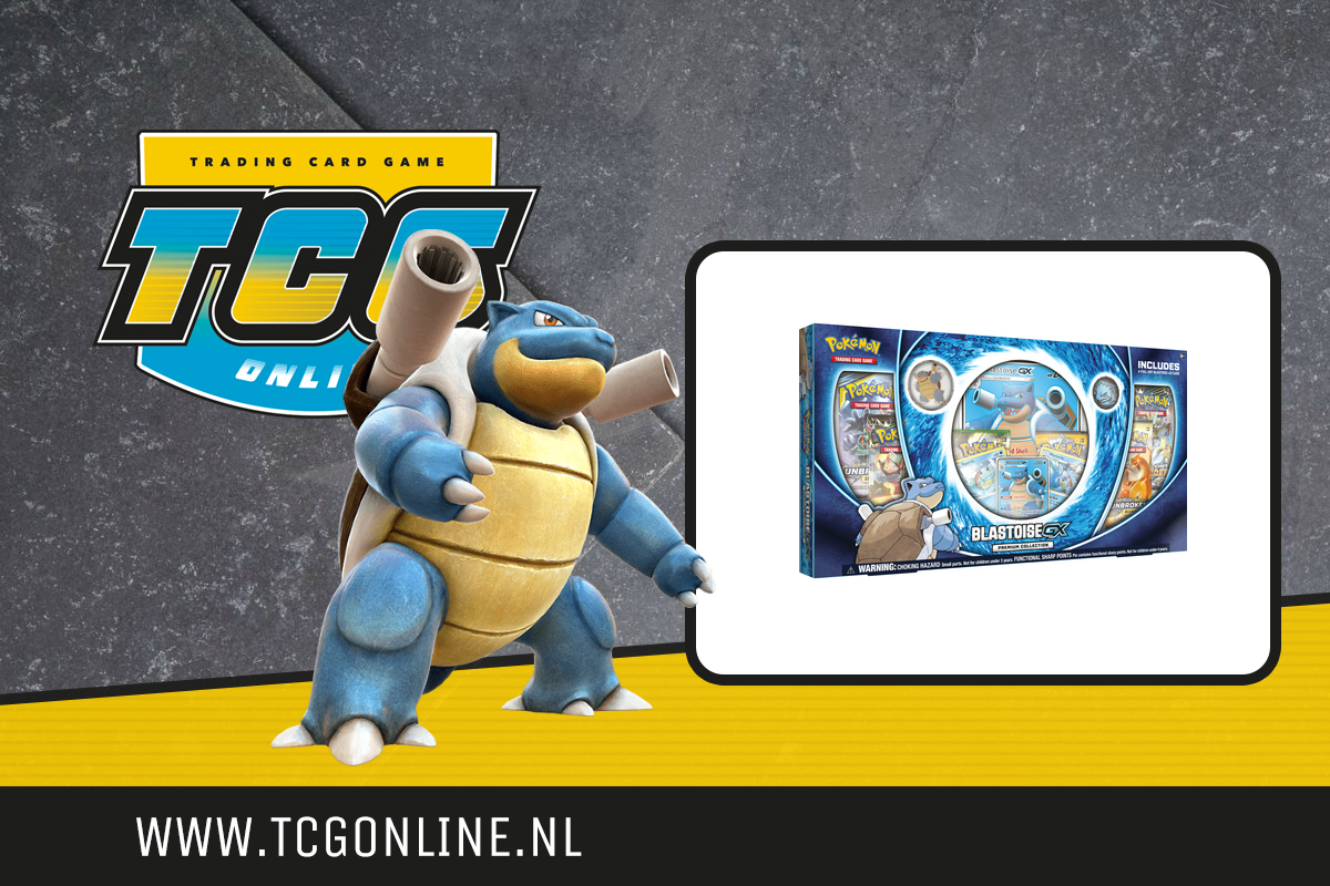 Tot en met zondag €5,00 korting op Blastoise GX Premium Collection!